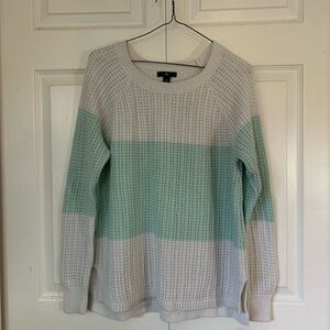 GAP - Women's Mint and White Knitted Sweater